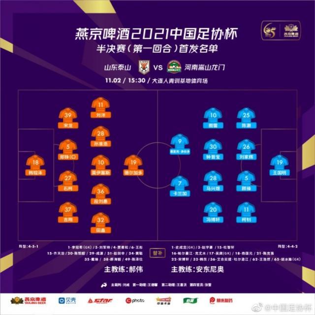开云体育app下载入口-泰山vs河南首发：费莱尼缺席 孙准浩莫伊塞斯出战